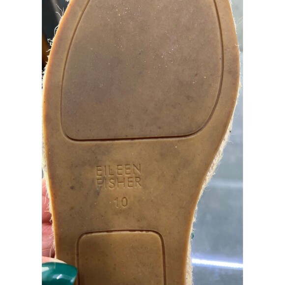 Eileen Fisher Lala Women's Espadrille Gladiator Flat Sandals Size 10 Leather EUC - Picture 12 of 12